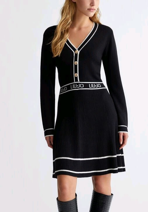 liu jo vestitino in maglia di misto seta tf4050ms59l