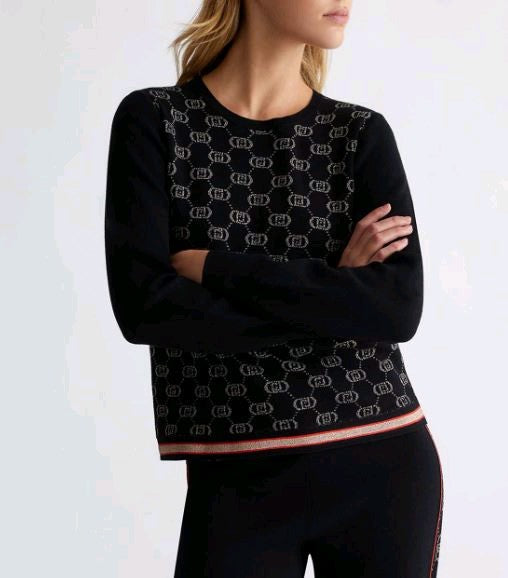 liu jo maglioncino misto viscosa e lurex tf4228ms63l