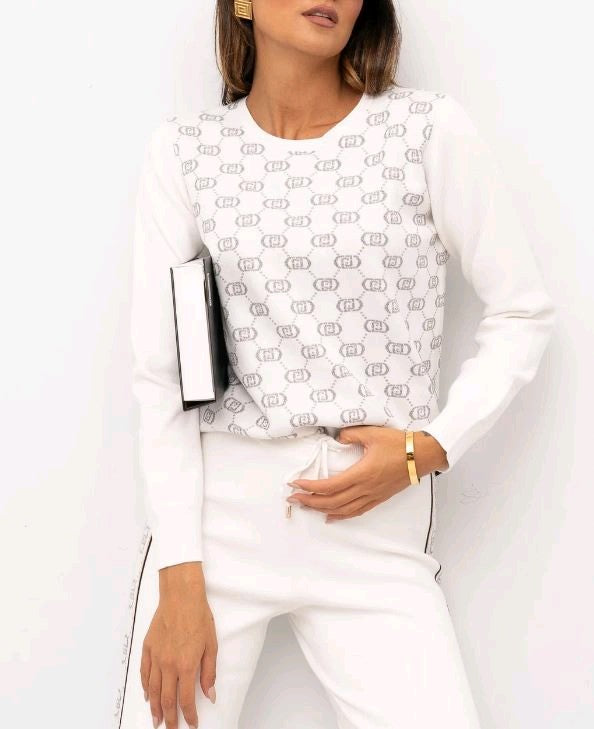 liu jo maglioncino misto viscosa e lurex tf4228ms63l