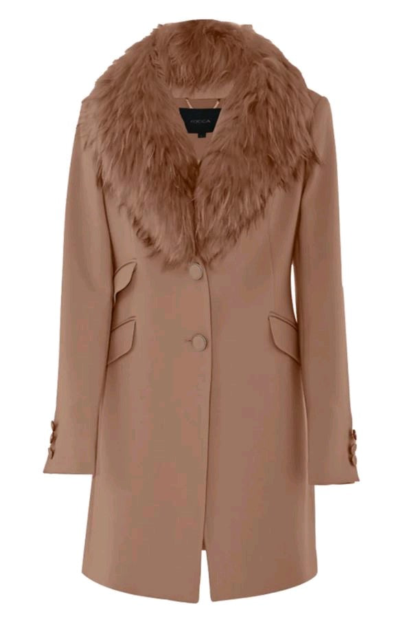 kocca Cappotto Invernale Sagomato con Pelliccia jolukafur