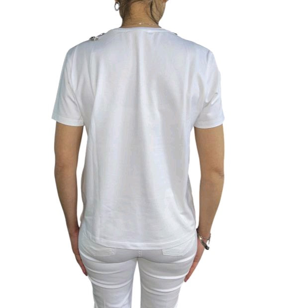 kocca t-shirt CON DOPPIO DETTAGLIO IN STRASS giona