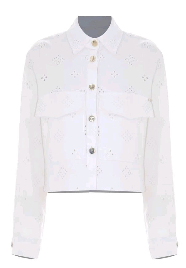 kocca giubbino CROP CON DETTAGLI IN PIZZO jeanne