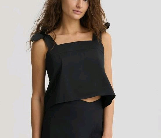 liu jo Top in cotone con fiocchetti va5064ts330