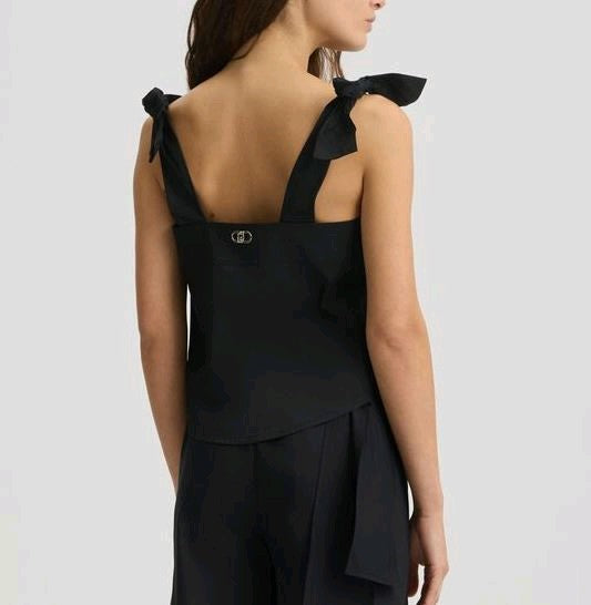 liu jo Top in cotone con fiocchetti va5064ts330