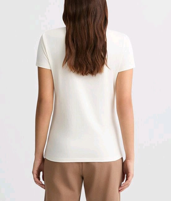 liu jo t-shirt con logo animalier e strass ta5173js003