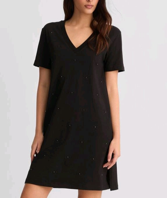 liu jo vestitino in cotone con logo ta5192js088