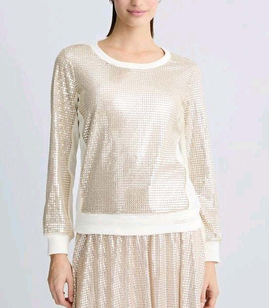 liu jo felpa con paillettes ta5261j4899