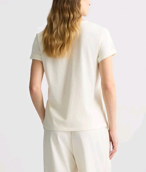 liu jo t-shirt in cotone con logo e strass ta5180js923