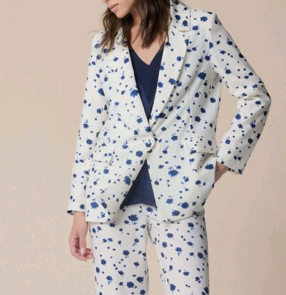 kocca giacca yves bianco-floreale