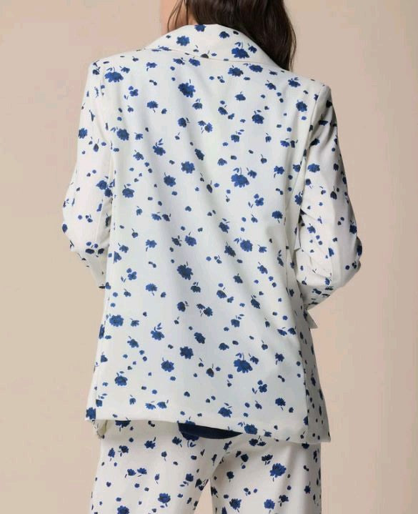 kocca giacca yves bianco-floreale