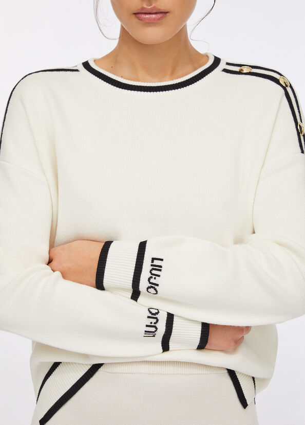 LIU JO abbigliamento TF5230MS59L NERO/LATTE