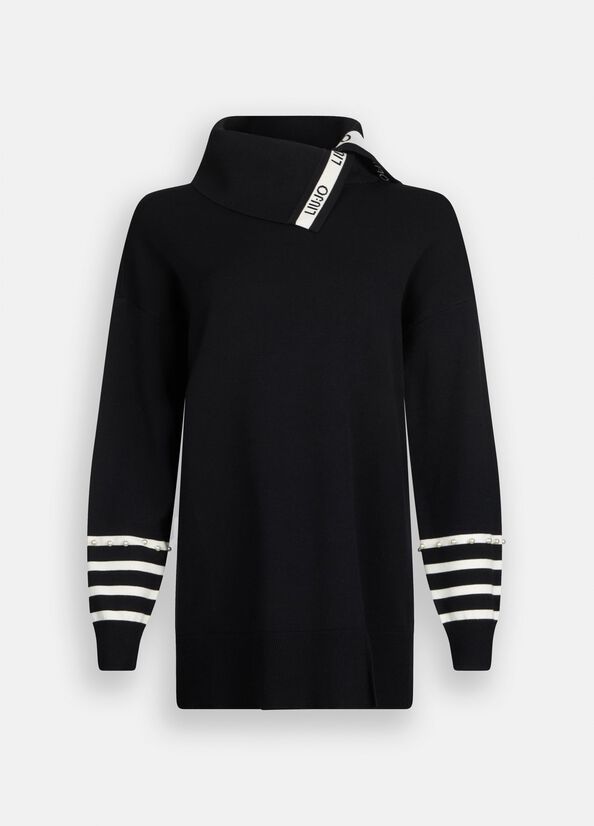 LIU JO abbigliamento TF5218MS63L NERO/BCO LATTE