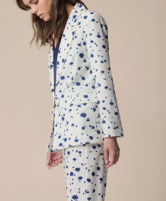 kocca giacca yves bianco-floreale