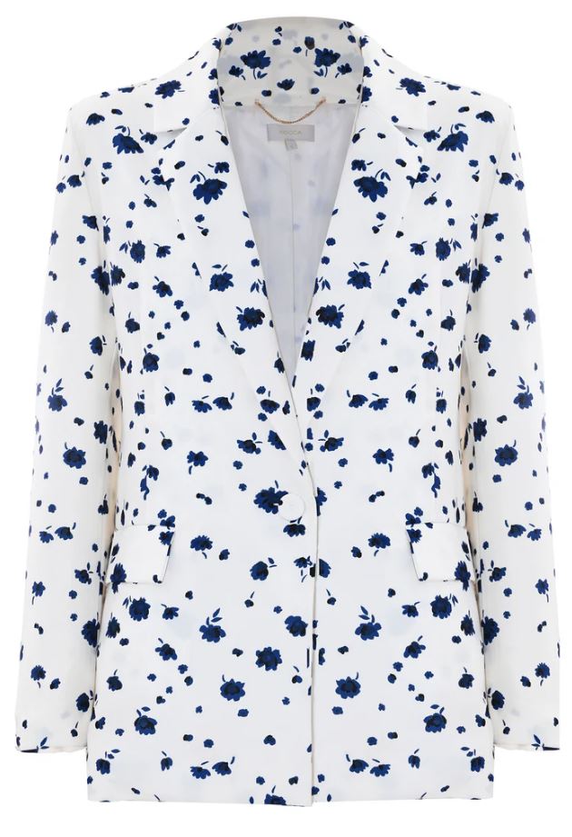kocca giacca yves bianco-floreale