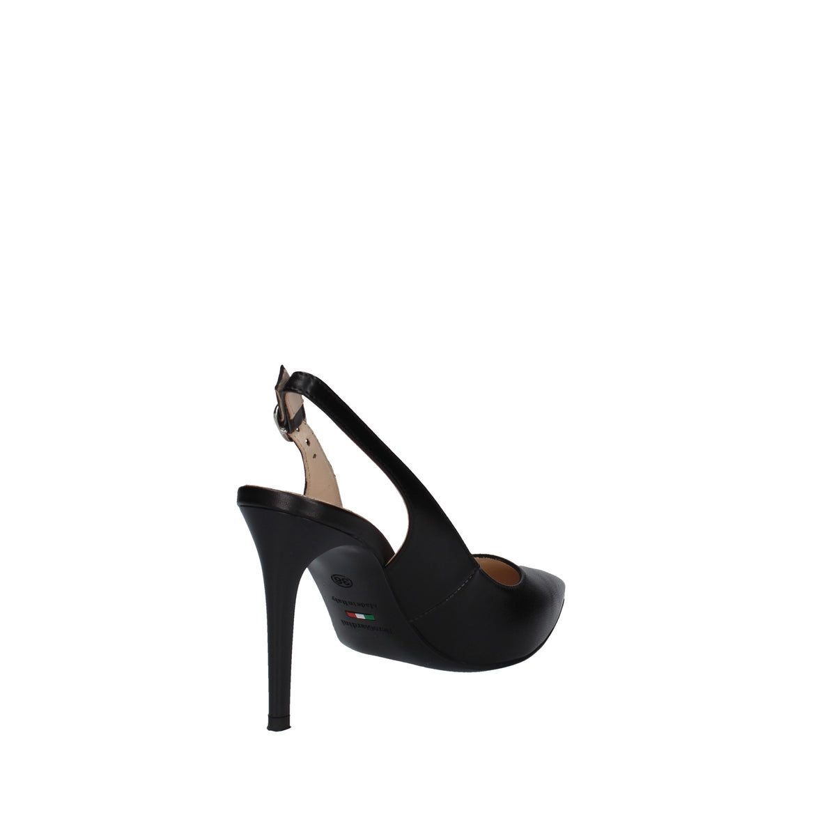 Scarpa Décolleté NeroGiardini modello sling back da donna in pelle verniciata E409370DE Scarpa Décolleté NeroGiardini modello sling back da donna in pelle verniciata E409370DE