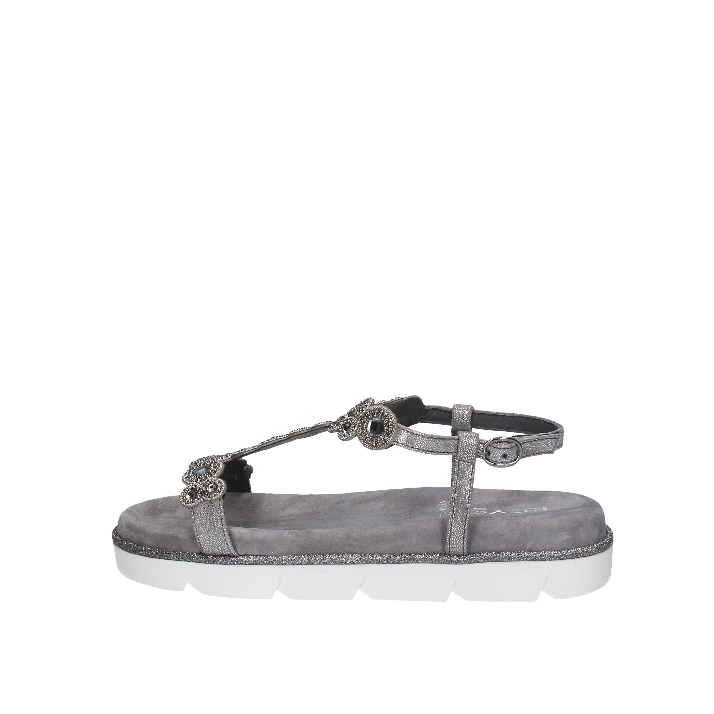 keys sandali con pietre e strass silver k-6383