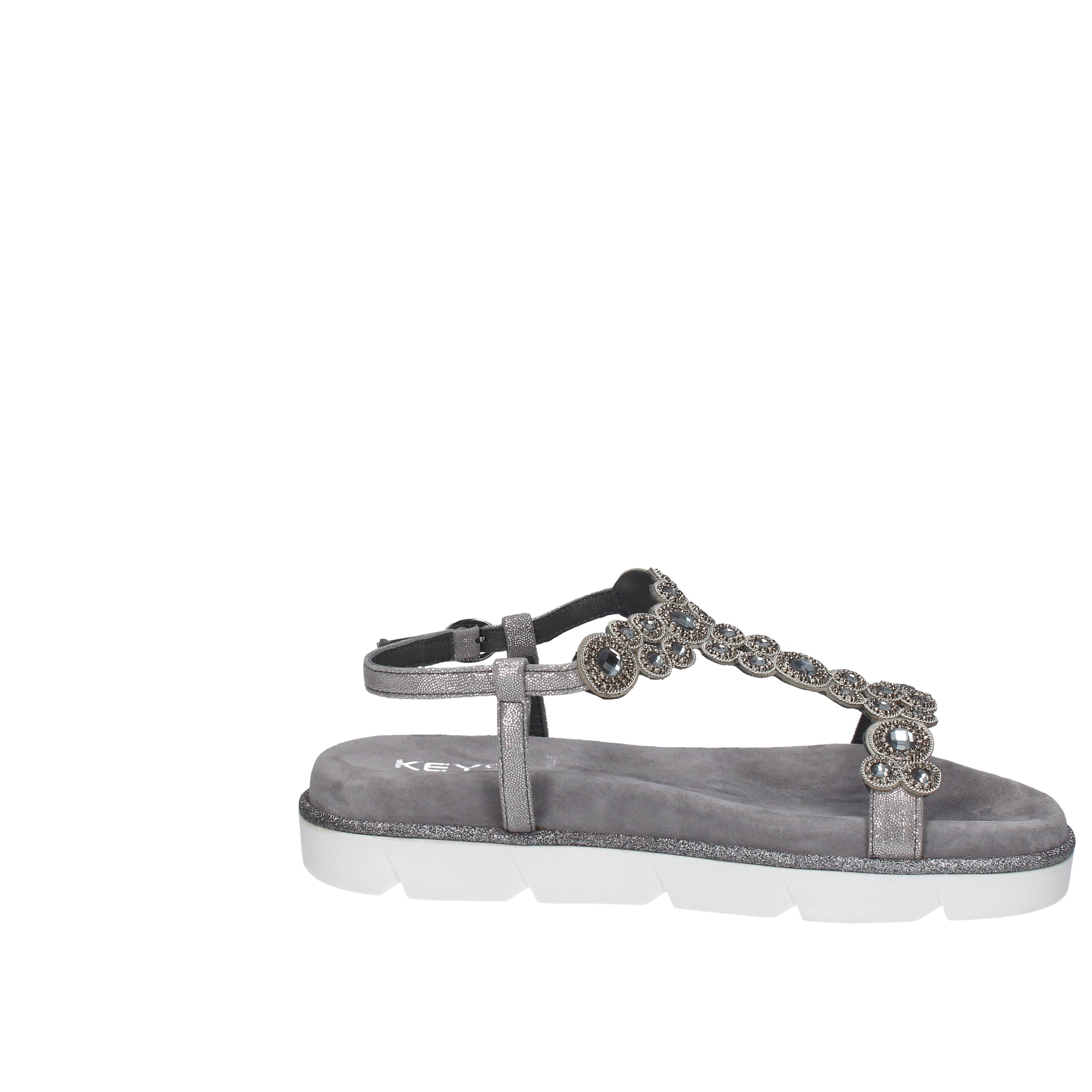 keys sandali con pietre e strass silver k-6383