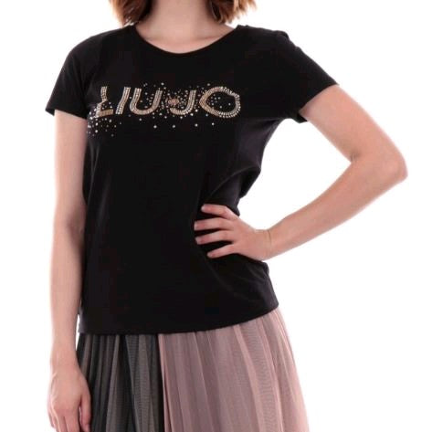 liu jo t-shirt in jersey con logo tf1217j9944