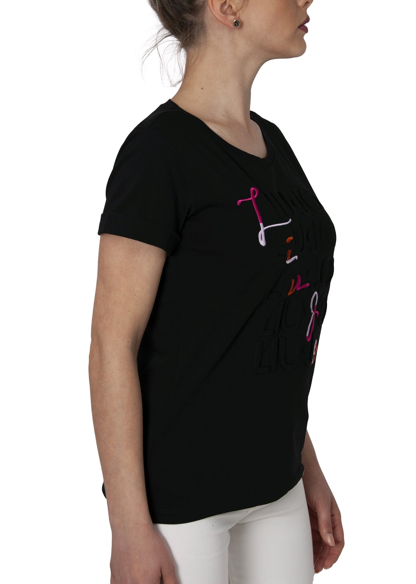 liu jo t-shirt GIROCOLLO ta3103j5003