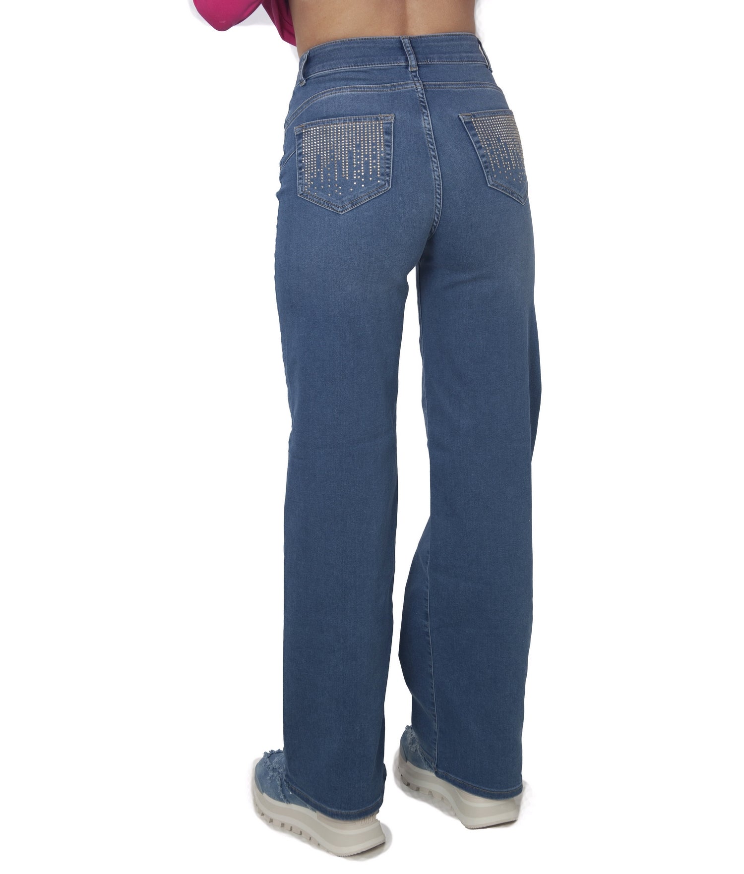 liu jo pantaloni Jeans Con Strass ta3205d4655