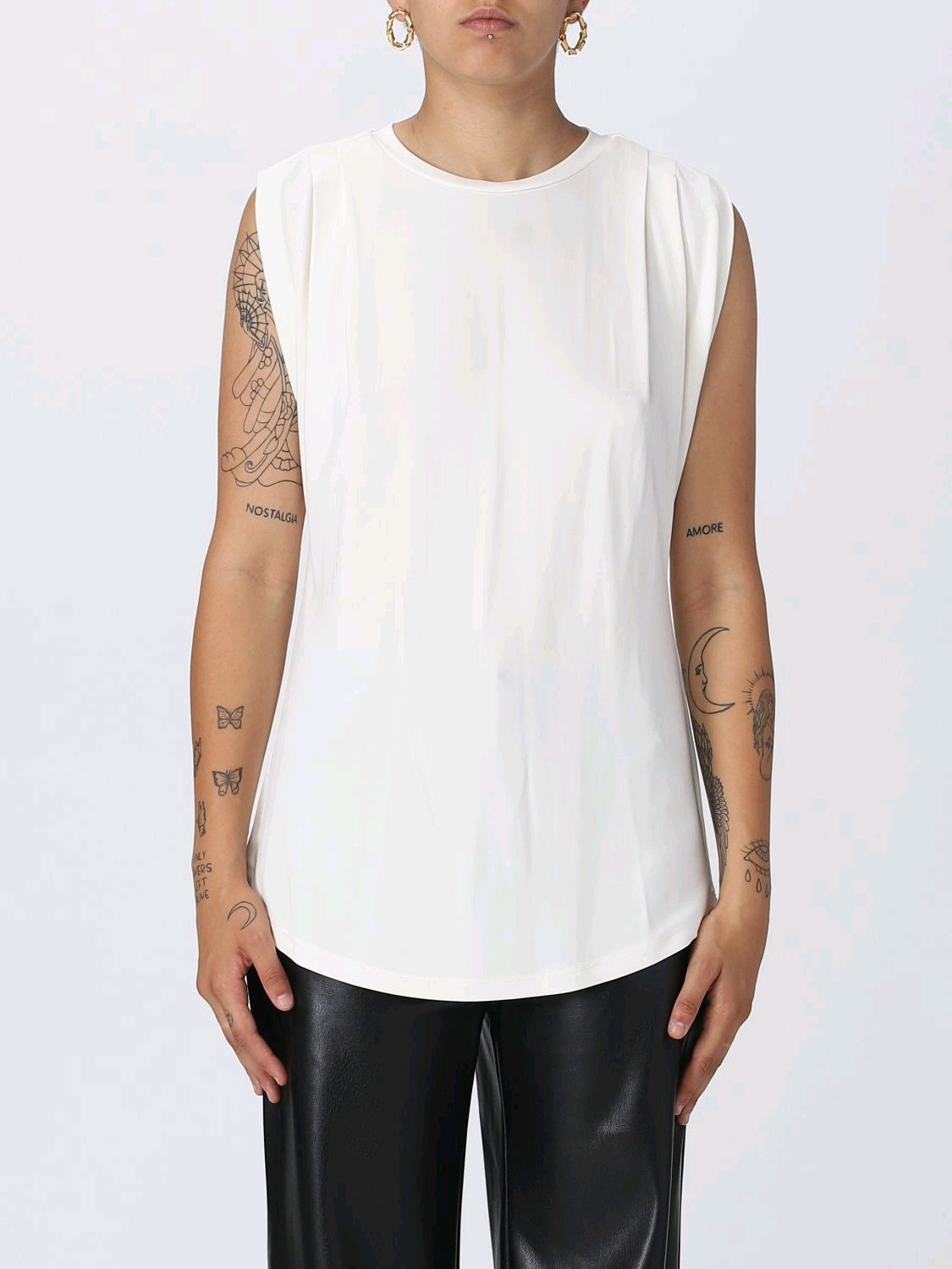 michael kors t-shirt T-shirt senza maniche in jersey opaco mf351317aw