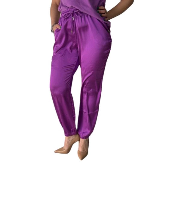 liu jo pantaloni Joggings in raso ta4253t3810