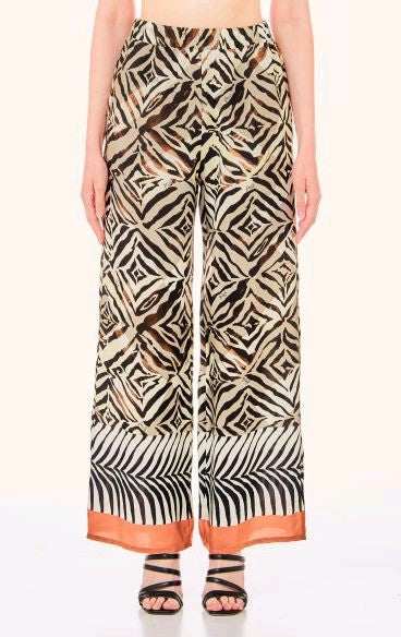 liu jo pantaloni a righe animalier va4063ts056