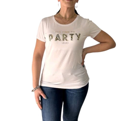 liu jo t-shirt Manica Corta Party Zebra va4124js360
